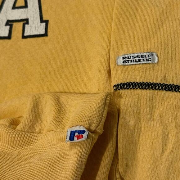 Vintage 80s Georgia Tech Yellow Russell Athletic Crewneck Adult Medium - Picture 2 of 6